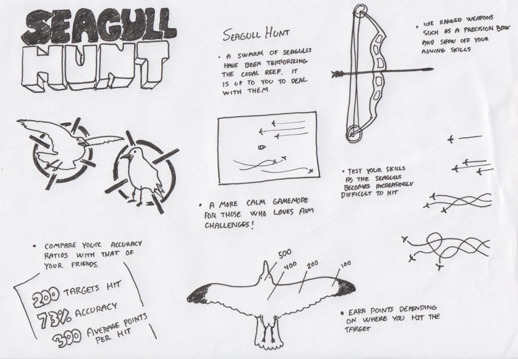 Design page for the 'Seagull Hunt' mode.